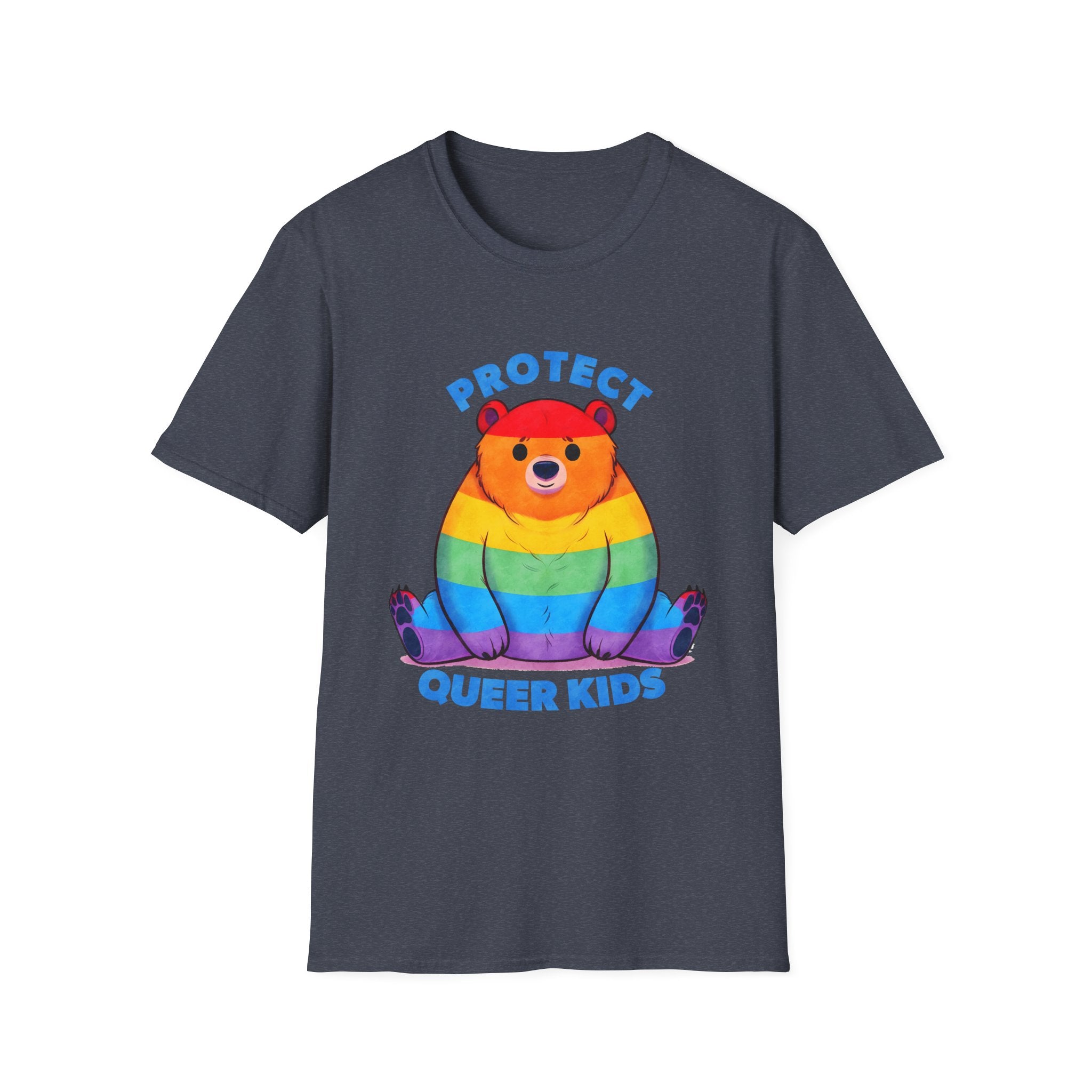 Protect Queer Kids T-Shirt — Rainbow Bear Pride Tee