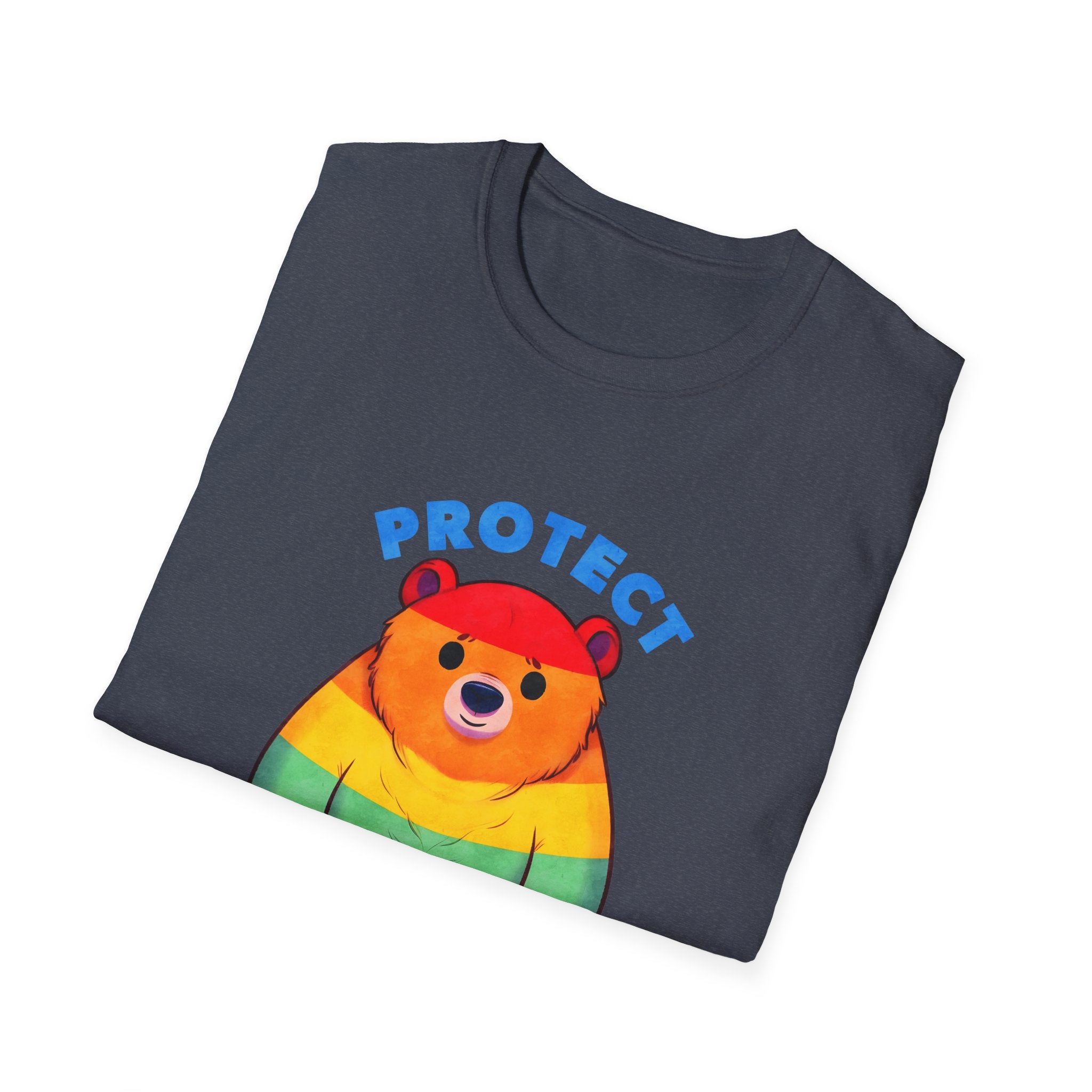 Protect Queer Kids T-Shirt — Rainbow Bear Pride Tee