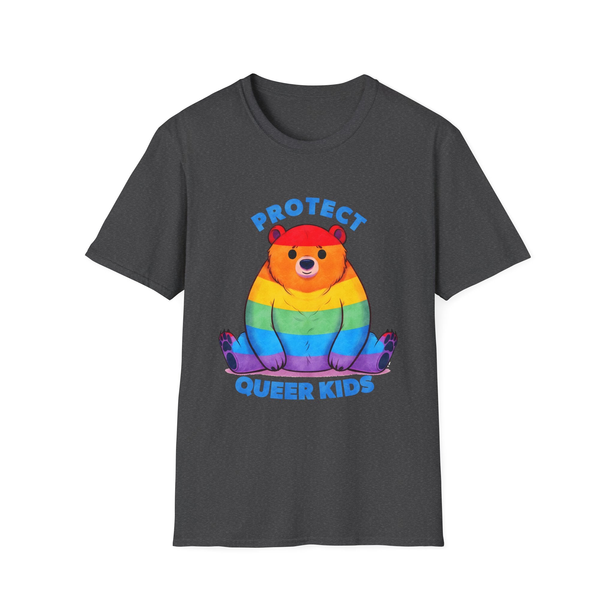 Protect Queer Kids T-Shirt — Rainbow Bear Pride Tee