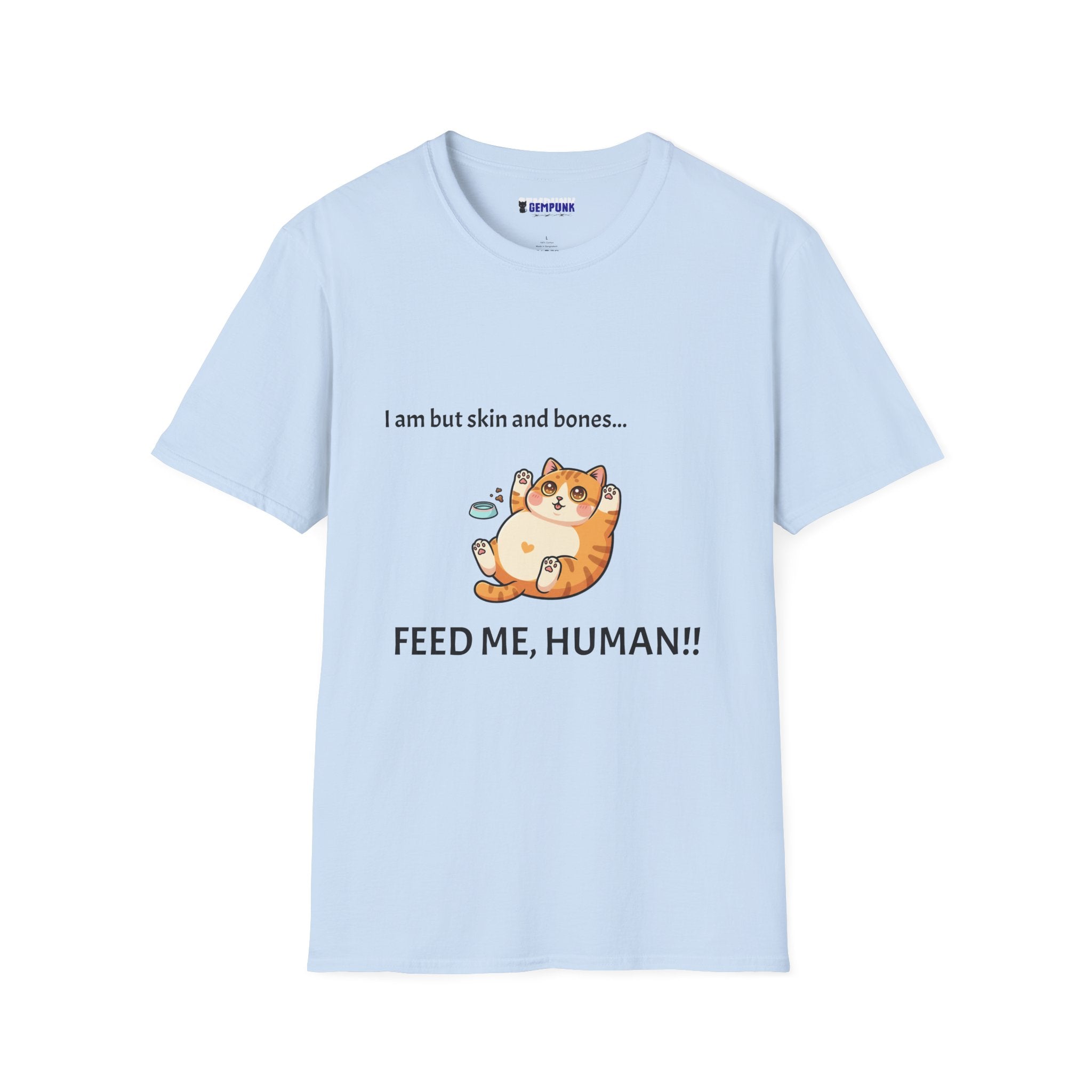 Feed Me, Human!! Cat T-Shirt — Cute Funny Cat Graphic Tee