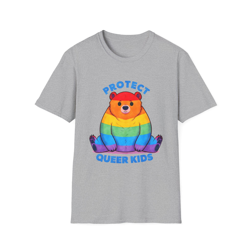 Protect Queer Kids T-Shirt — Rainbow Bear Pride Tee
