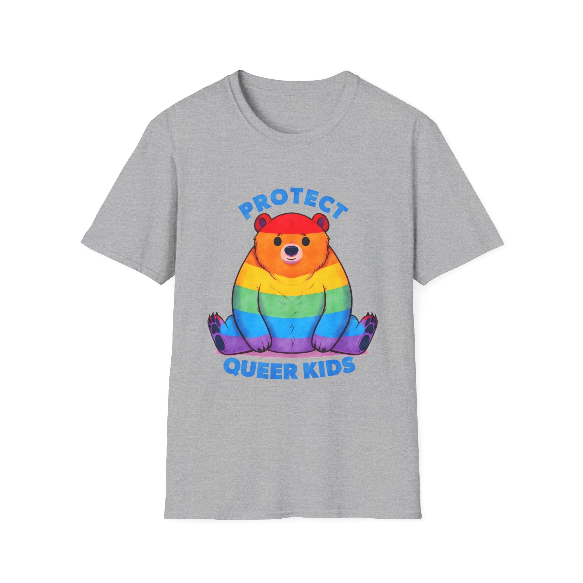 Protect Queer Kids T-Shirt — Rainbow Bear Pride Tee