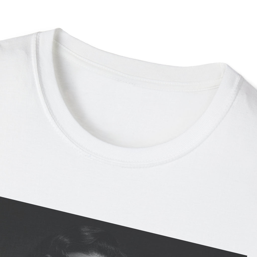 Black & White Portrait Tee — Where is her shirt?