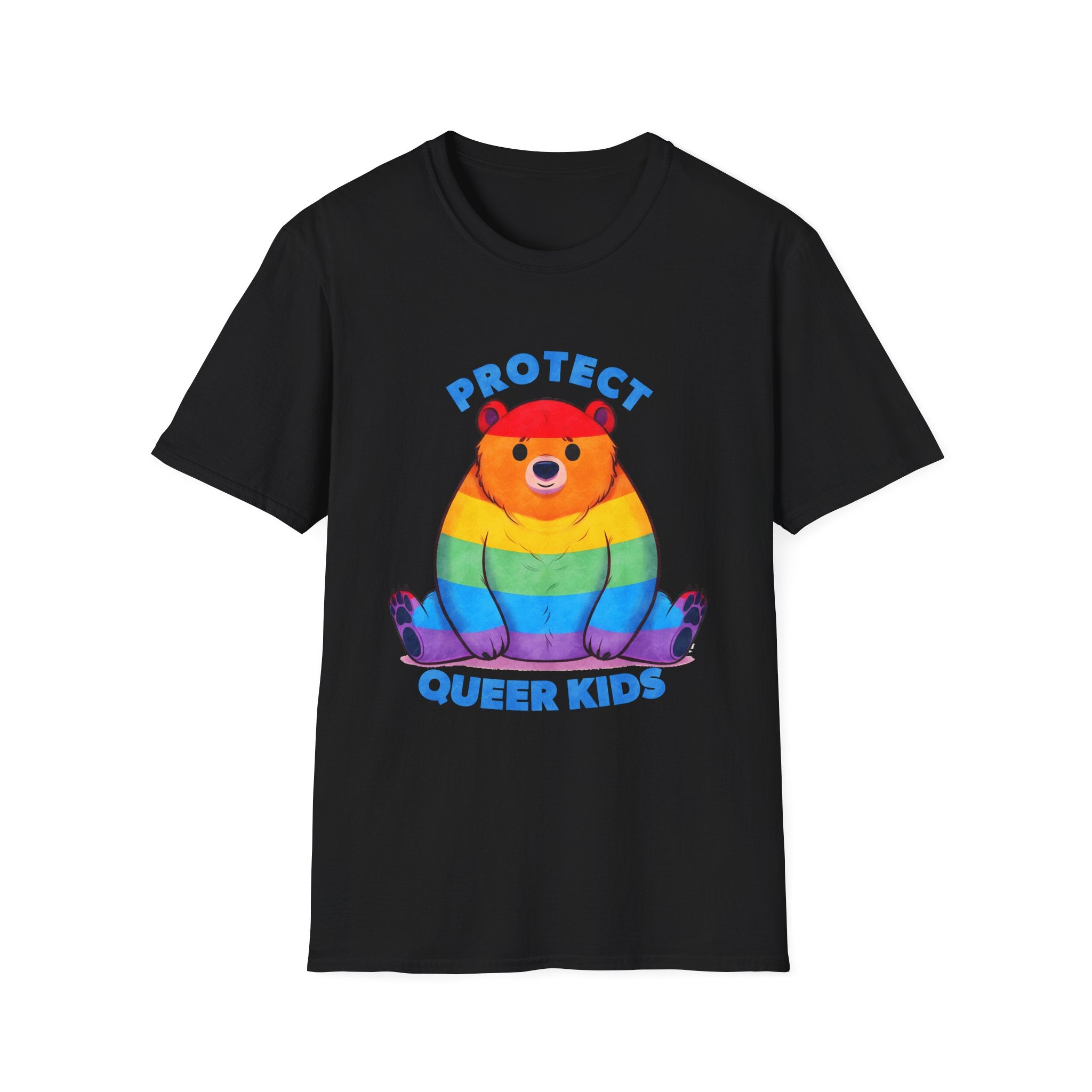 Protect Queer Kids T-Shirt — Rainbow Bear Pride Tee
