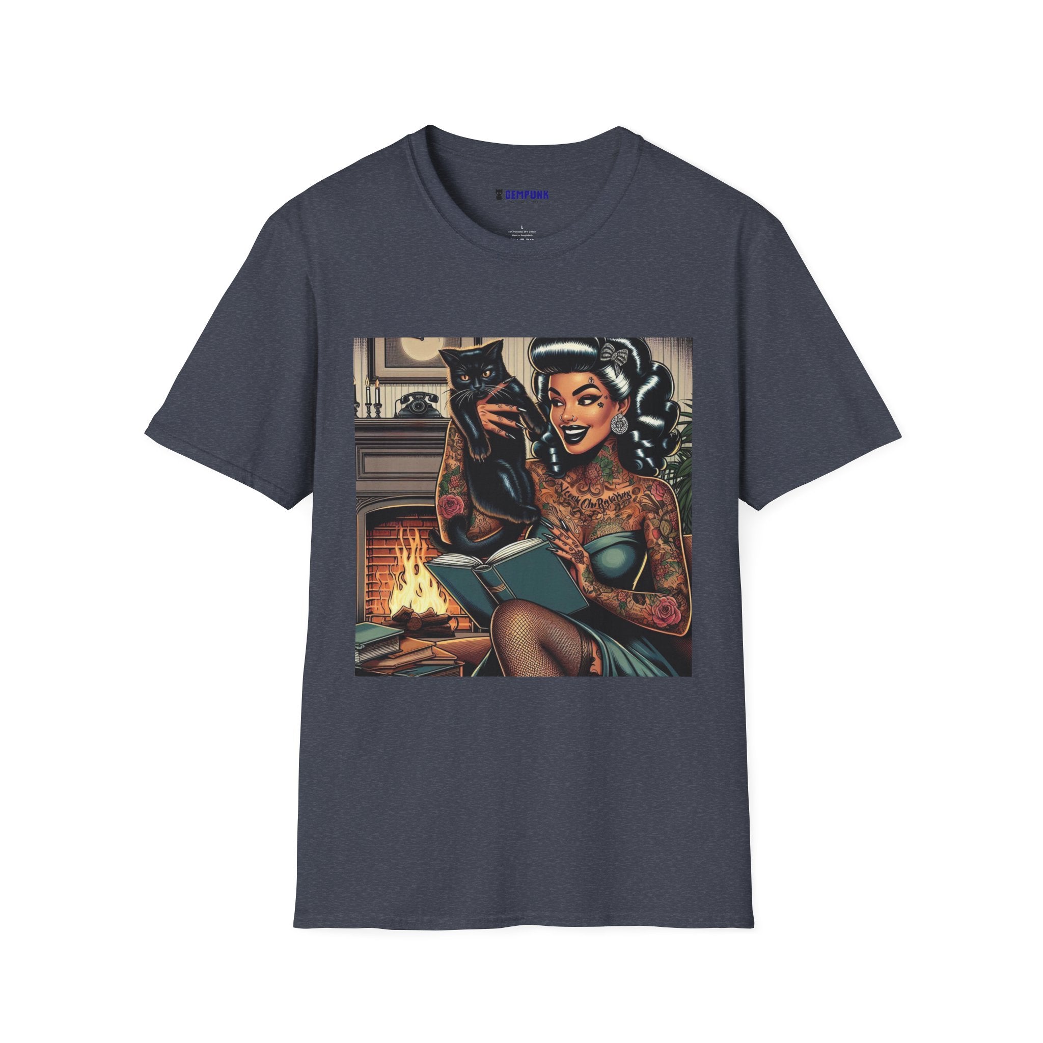 Hot Chick in Chair by the Fireplace T-Shirt