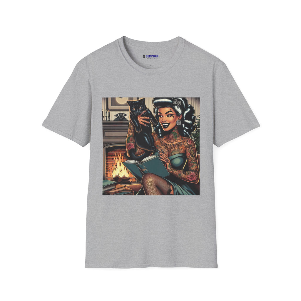 Hot Chick in Chair by the Fireplace T-Shirt