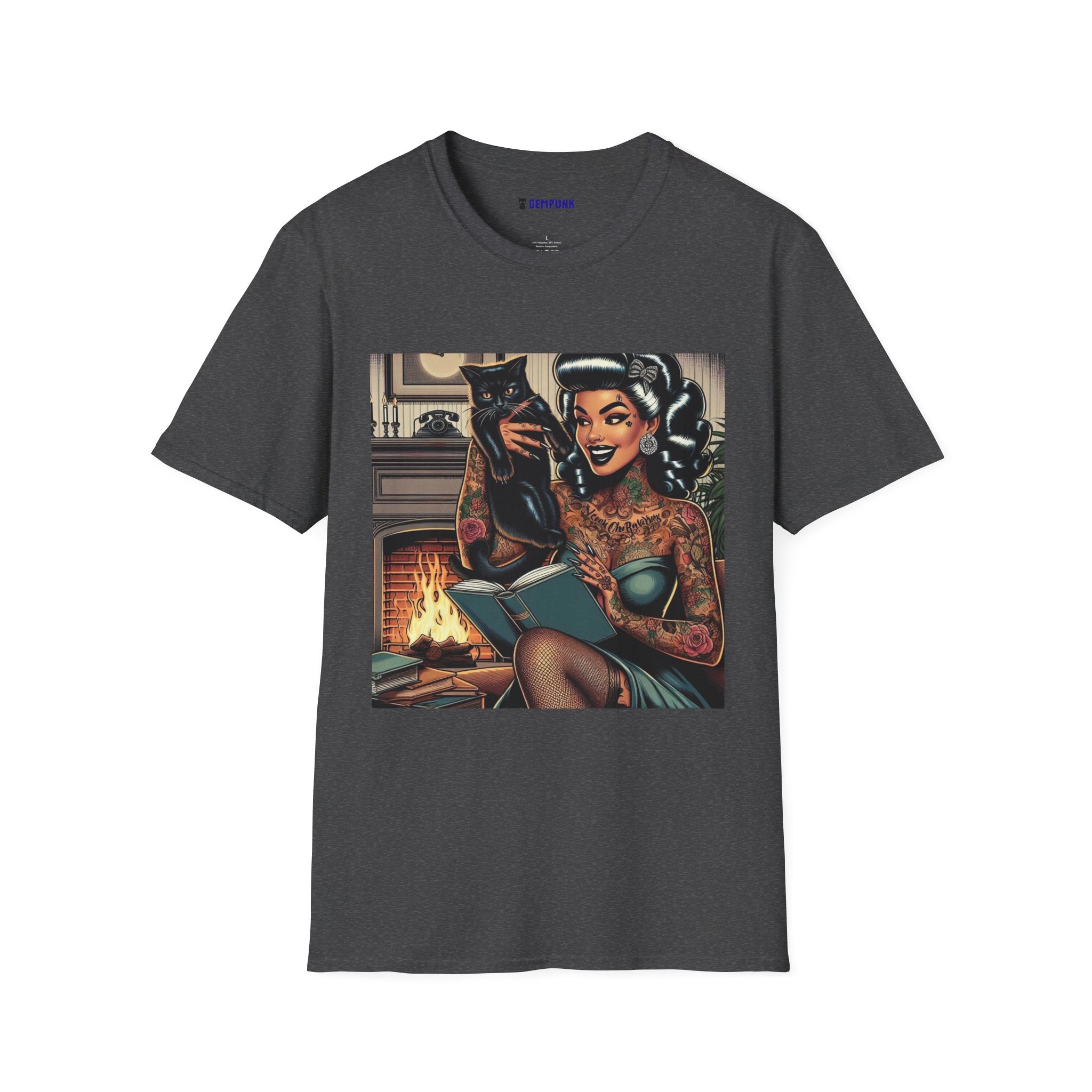 Hot Chick in Chair by the Fireplace T-Shirt