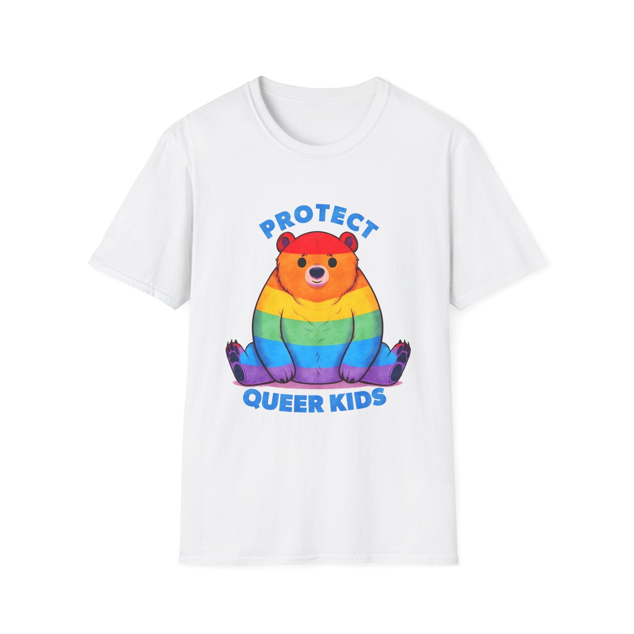 Protect Queer Kids T-Shirt — Rainbow Bear Pride Tee