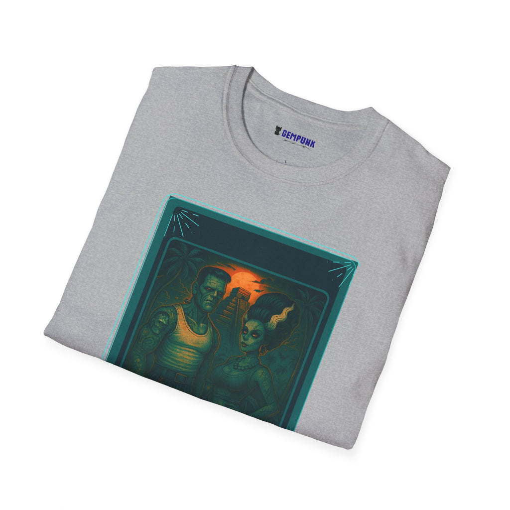 Los Amantes Tarot Art T‑Shirt — Mystical Lovers Card Design
