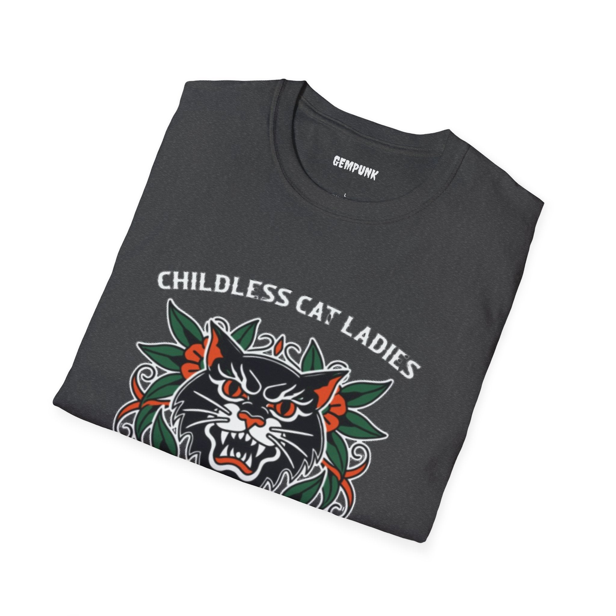 Childless Cat Ladies Against Fascism T-Shirt — Anti-Fascist Cat Graphic Tee