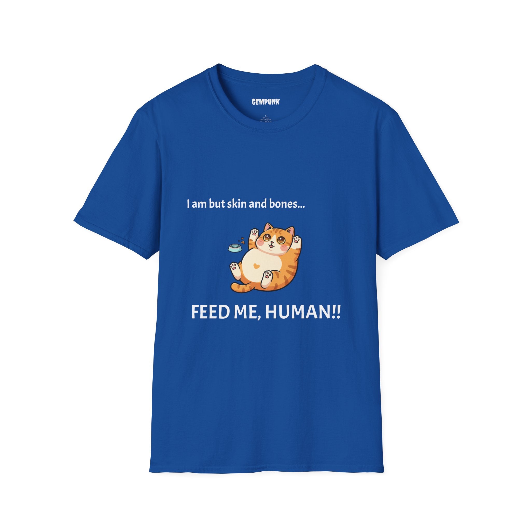 Feed Me, Human!! Cat T-Shirt — Cute Funny Cat Graphic Tee