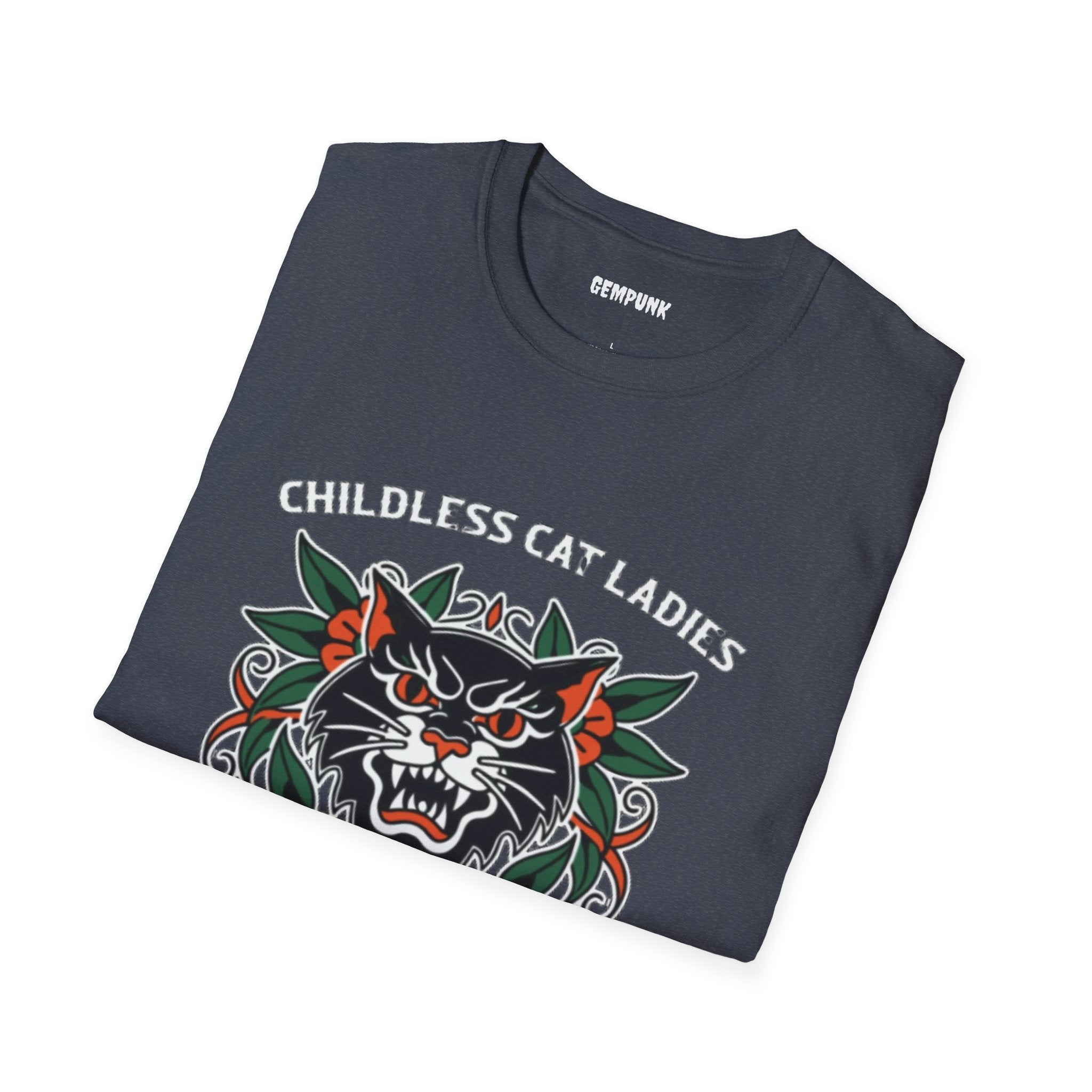 Childless Cat Ladies Against Fascism T-Shirt — Anti-Fascist Cat Graphic Tee