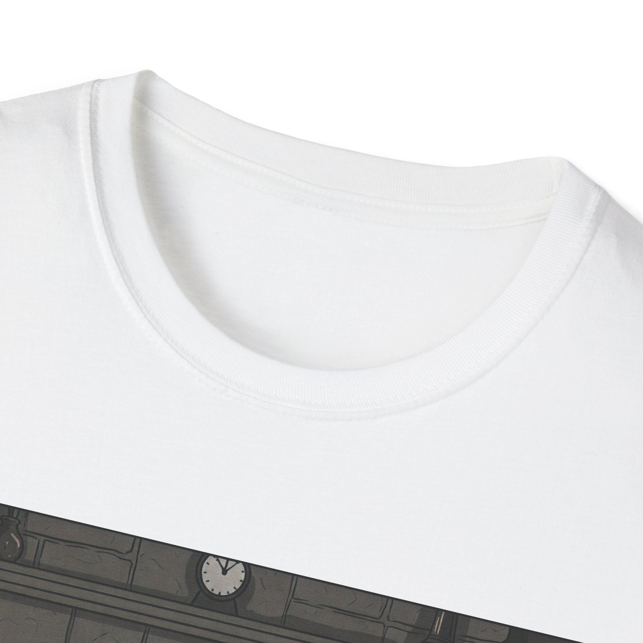 Cozy Fireplace Scene T-Shirt — Relaxing by the Hearth Graphic Tee