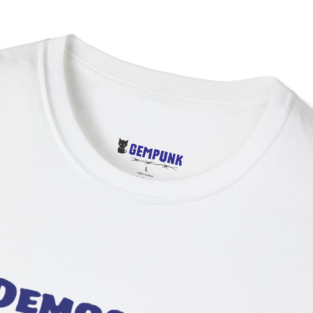 Democracy: Temporarily Out of Stock T-Shirt — 'Restocking Delayed by Oligarchs' Political Graphic Tee