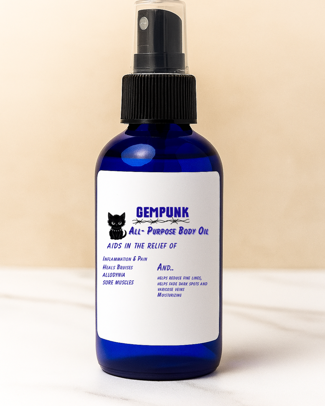 Healing Oil for arthritis, sore muscles and auto-immune flare ups. 4 oz.